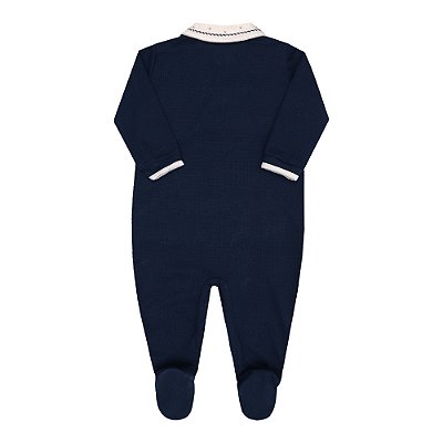 Kit 3 Macacões Longo Gravata Paraíso - AZUL