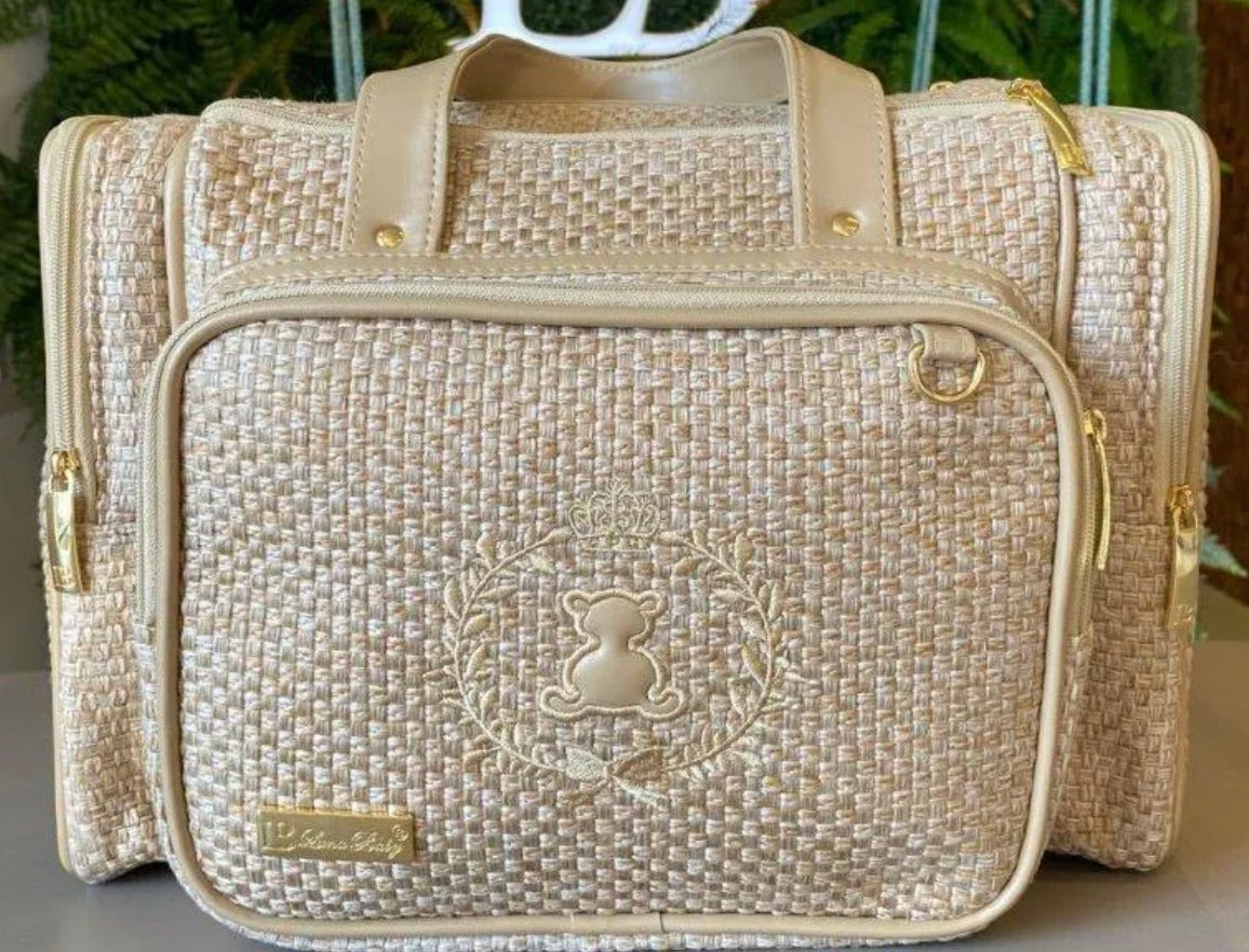 Kit Baby 5 Personalizado - Palha Ouro | Borboleta - Inclui Bolsa Personalizável