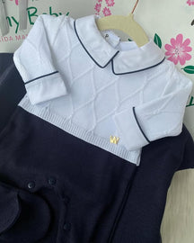 PROMOÇÃO Kit Saída Maternidade Com Pingente Dourado Personalizável Completa  - Veste Até 4 Meses (Menino)