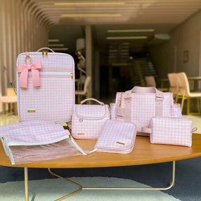 Kit Baby 7 Items Personalizado Linho | Rosa