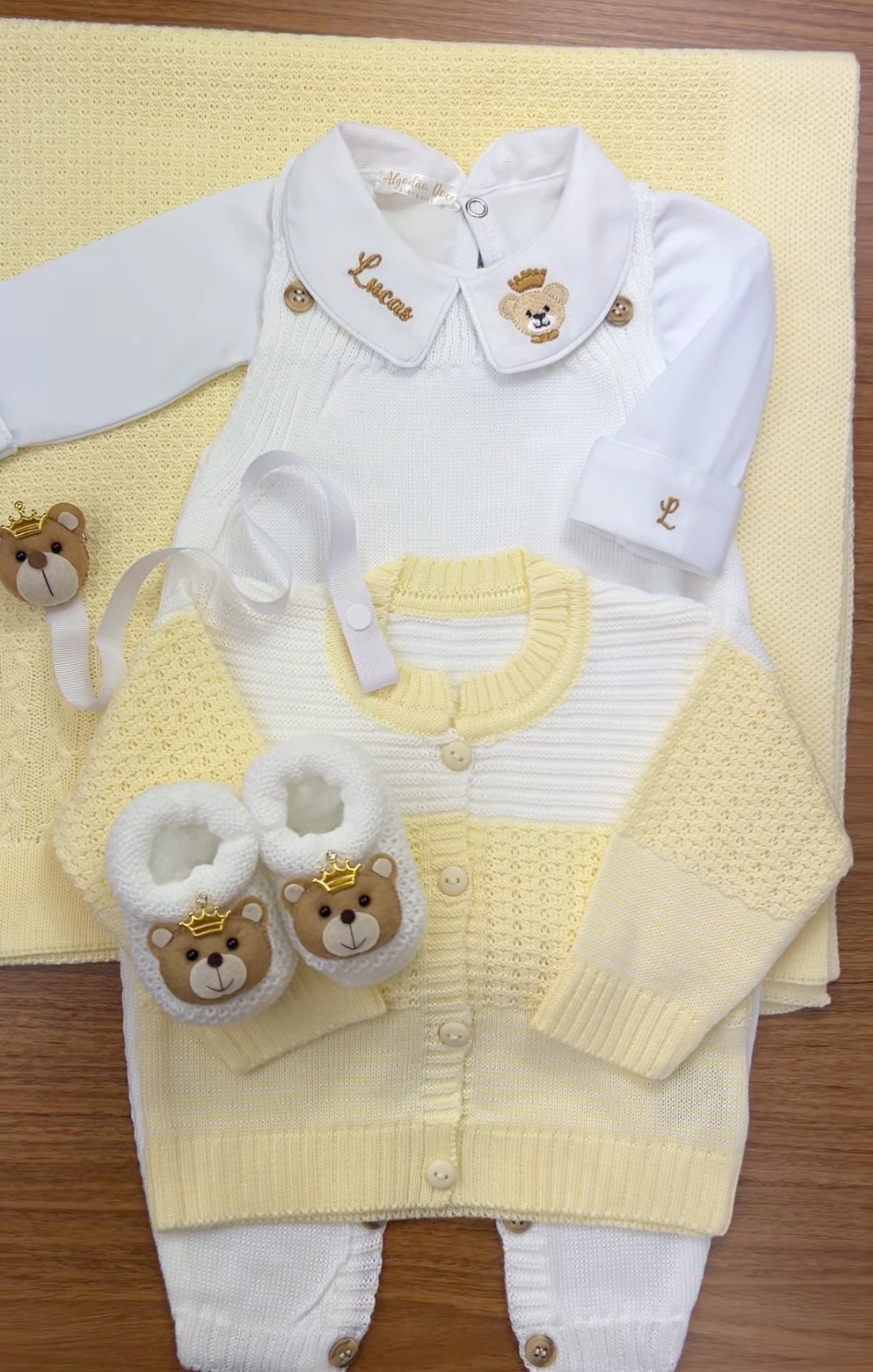 Kit Saída Maternidade Personalizável Completa Napoli | Personalize Com o Nome do Seu Príncipe