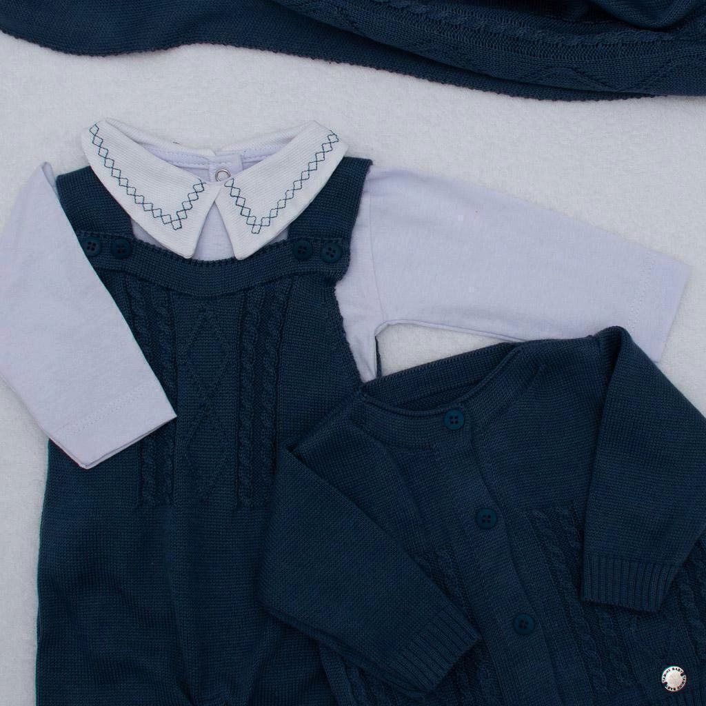 Kit Saída Maternidade Personalizável Completa Branco + Azul Marinho | Personalize Com o Nome do Seu Príncipe