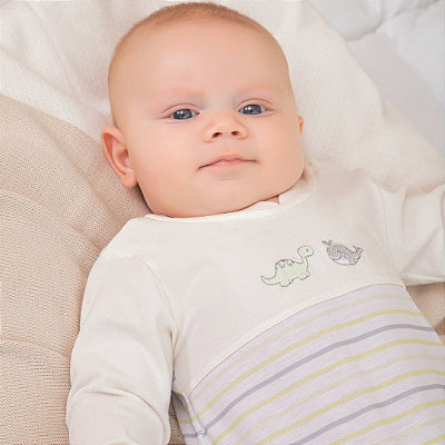 Kit 3 Macacões Botão Dino Letut