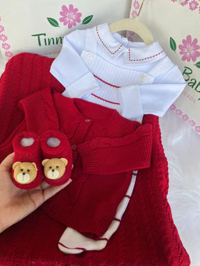 PROMOÇÃO Kit Saída Maternidade Personalizável Completa - Veste Até 4 Meses (Menino)